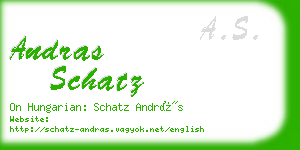 andras schatz business card